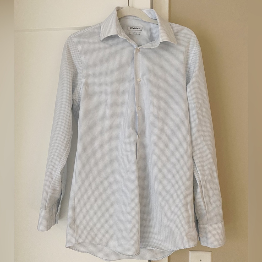 Haggar | Slim Fit Dress Shirt | Neck: 14-14.5, Sleeve 32/33